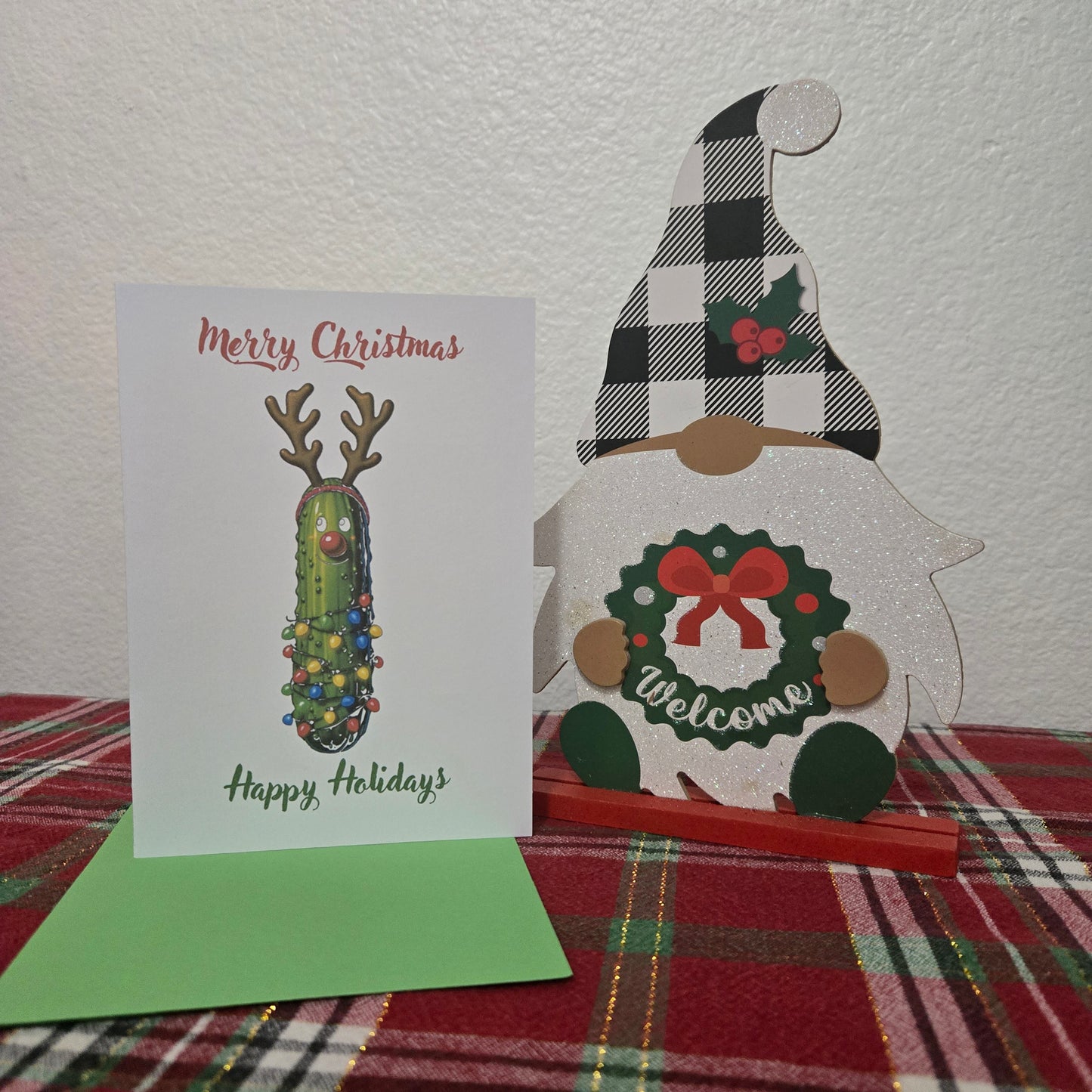 Reindeer Pickle Christmas Card