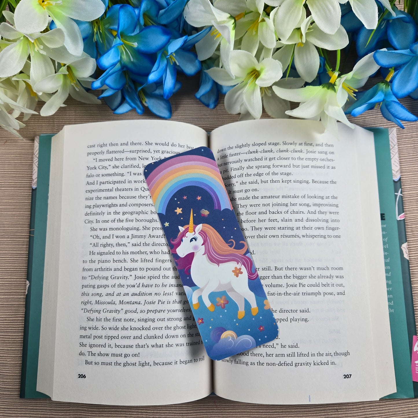 Rainbow and Unicorn Bookmark