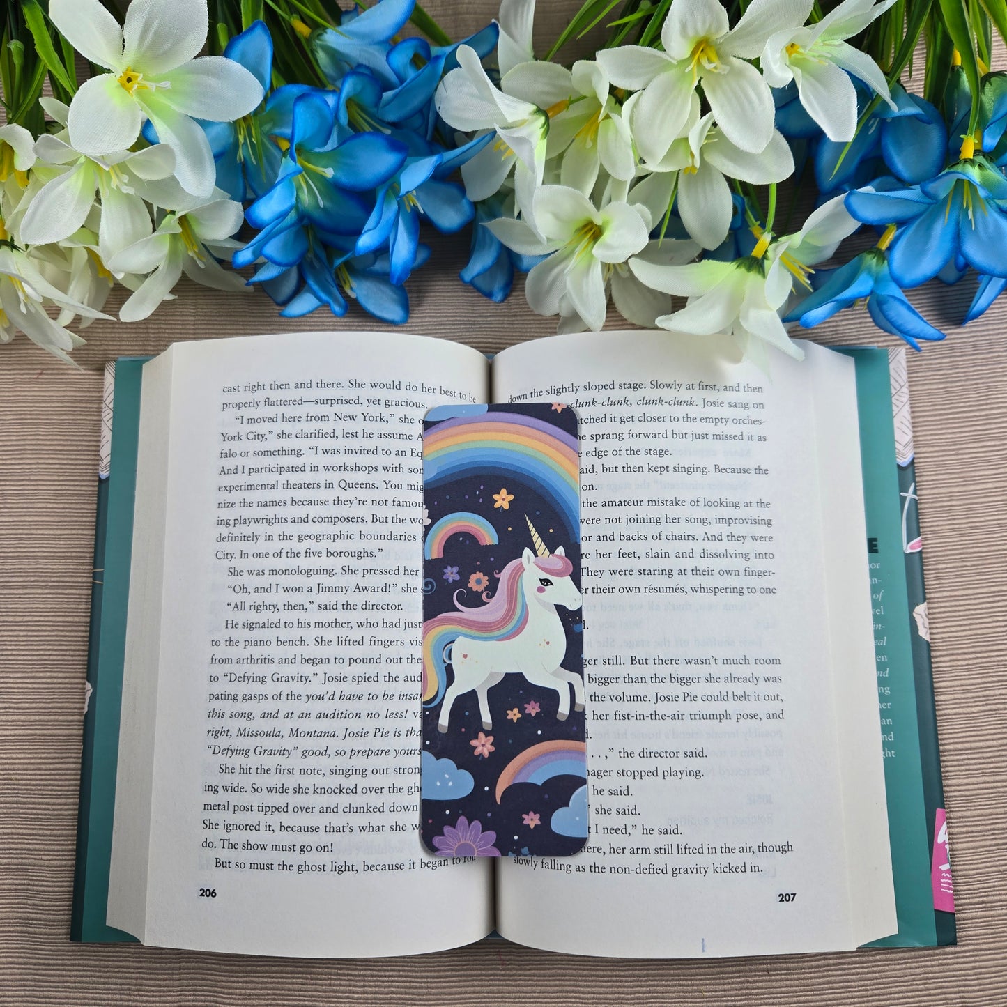 Rainbow and Unicorn Bookmark