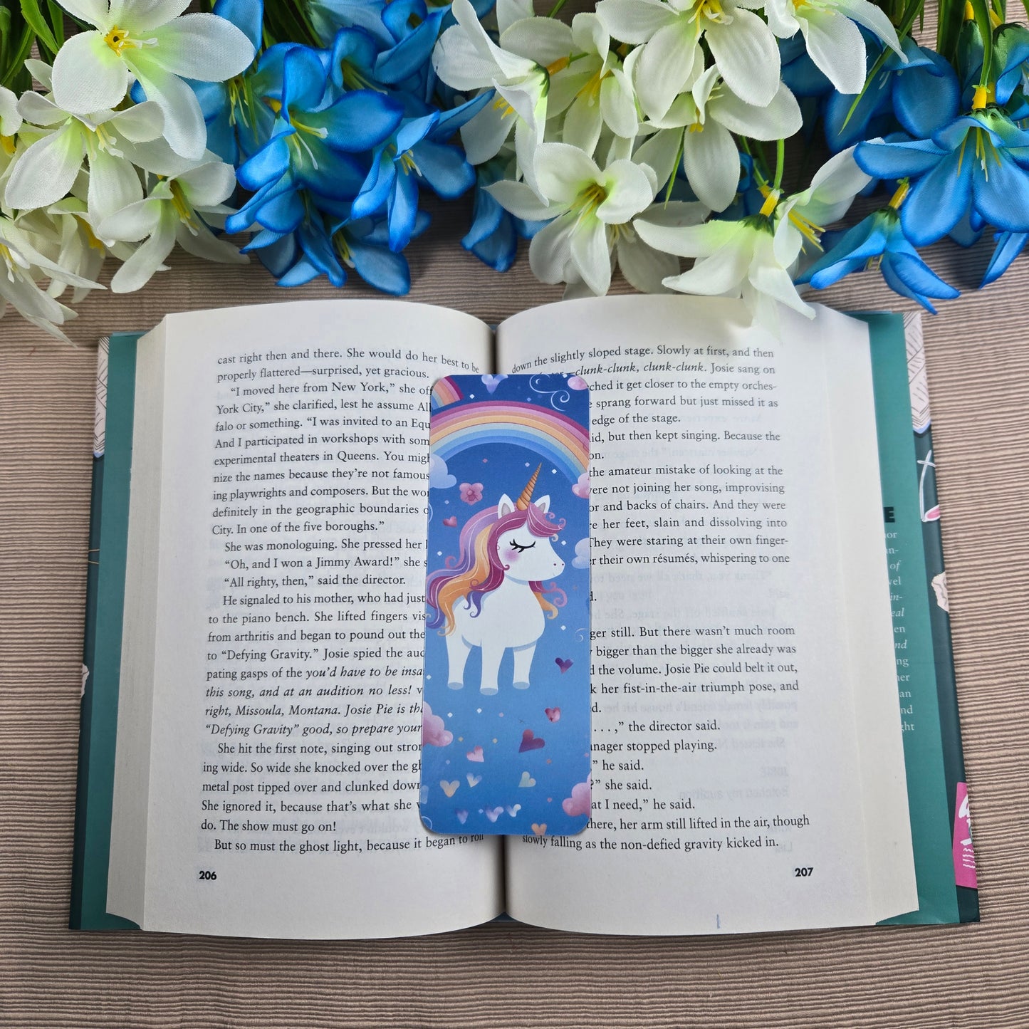 Rainbow and Unicorn Bookmark