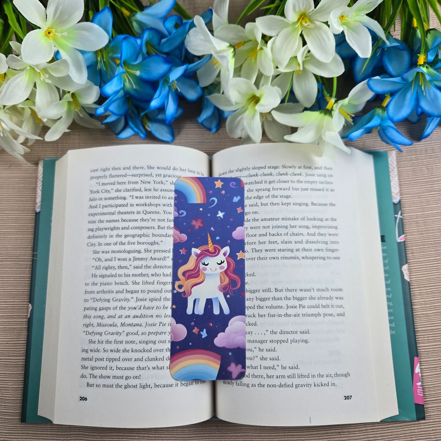 Rainbow and Unicorn Bookmark