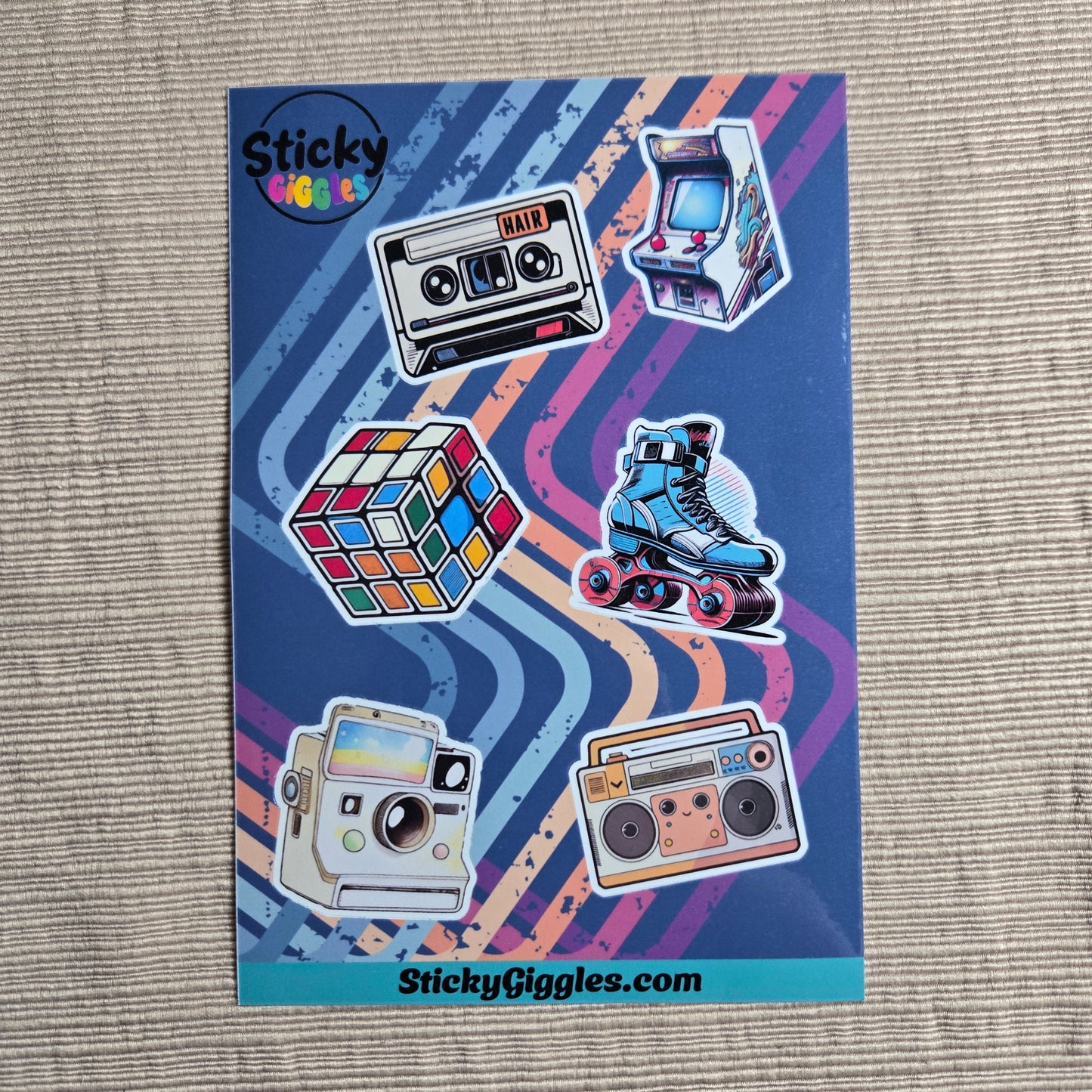 Fun Retro Collection 1 Sticker Sheet 6 Stickers