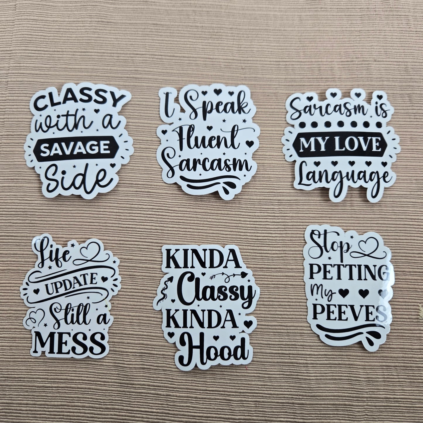 Funny Sarcastic Collection 3 Stickers
