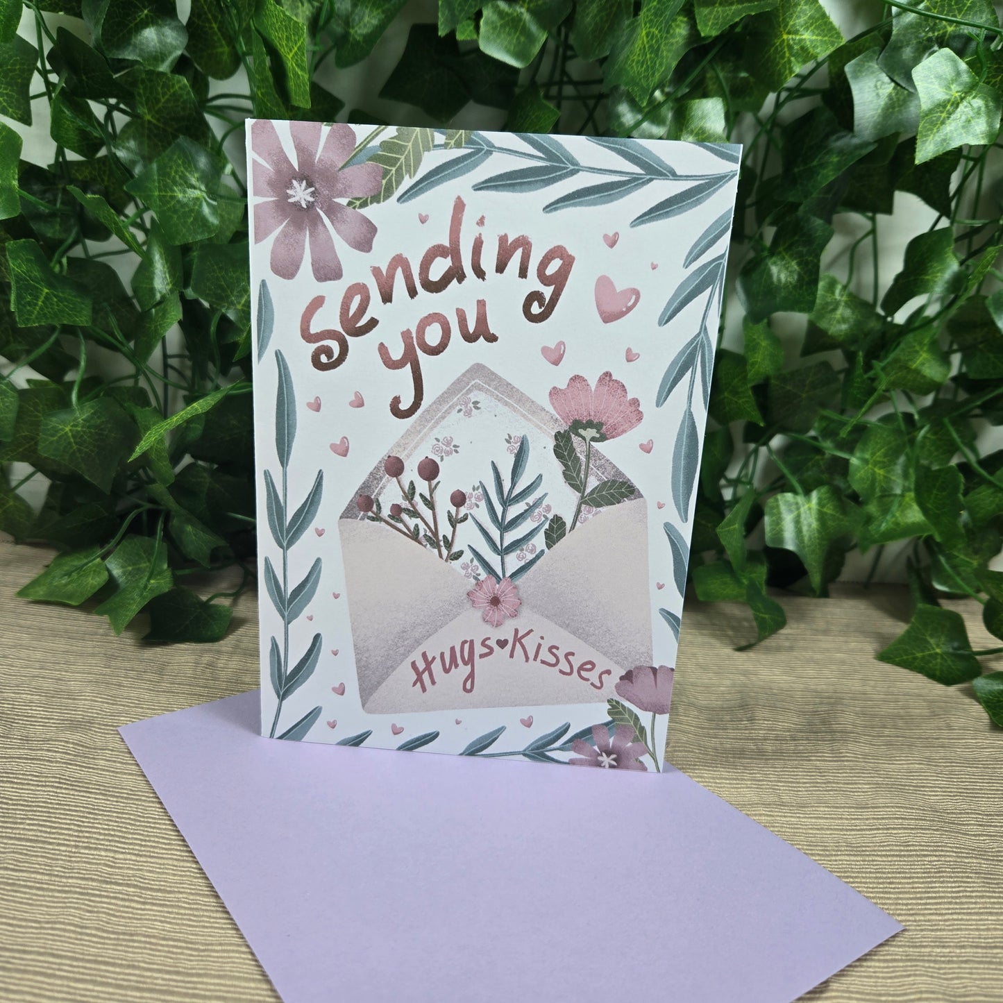 Sending Hugs and Kisses Get Well Soon Card