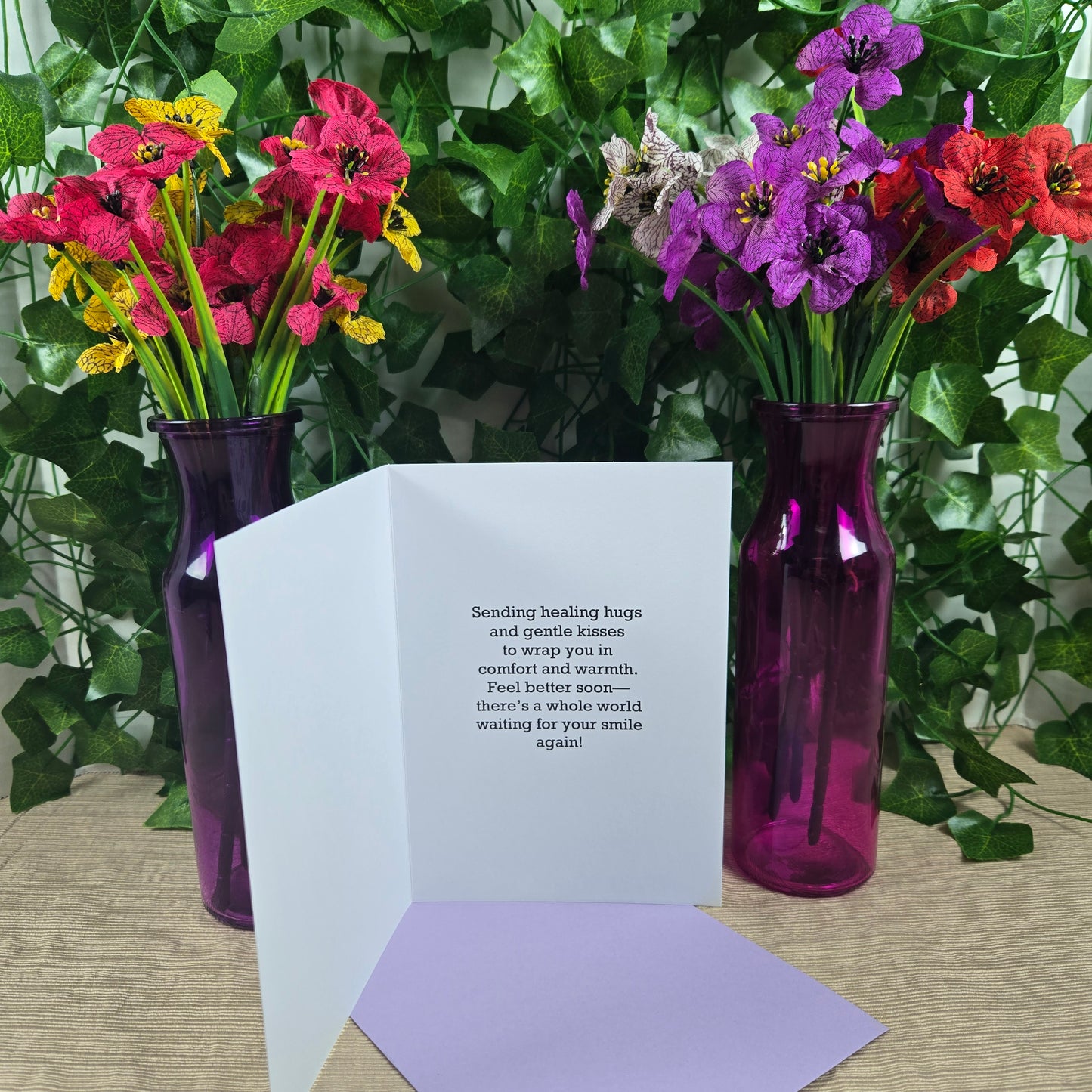 Sending Hugs and Kisses Get Well Soon Card