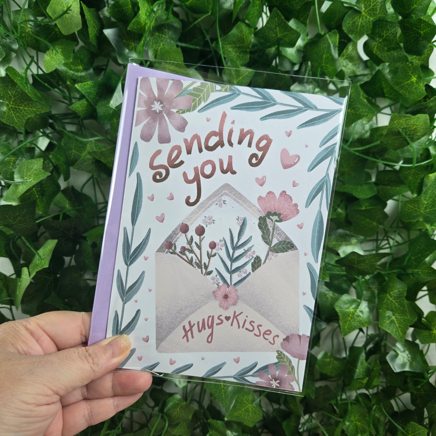 Sending Hugs and Kisses Get Well Soon Card