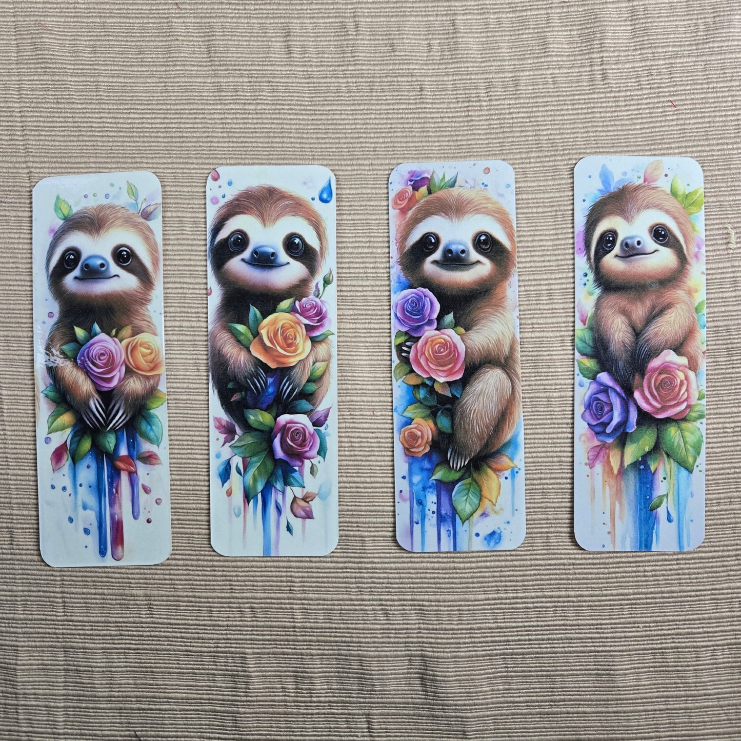 Watercolor Sloth Bookmark
