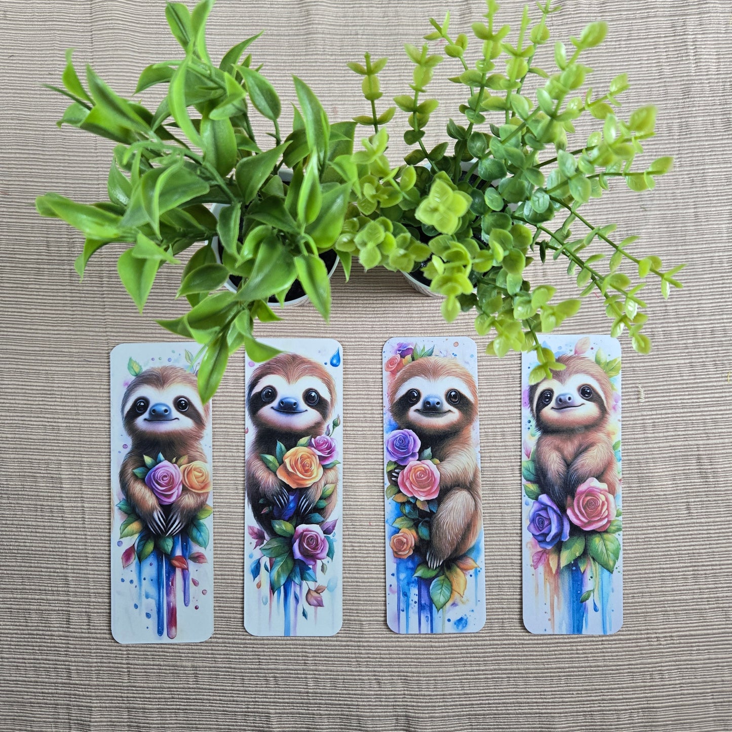 Watercolor Sloth Bookmark