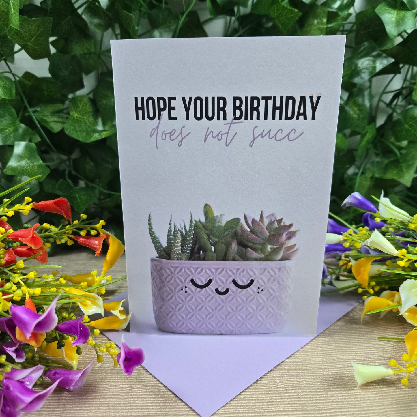 Funny Succulent Birthday Card