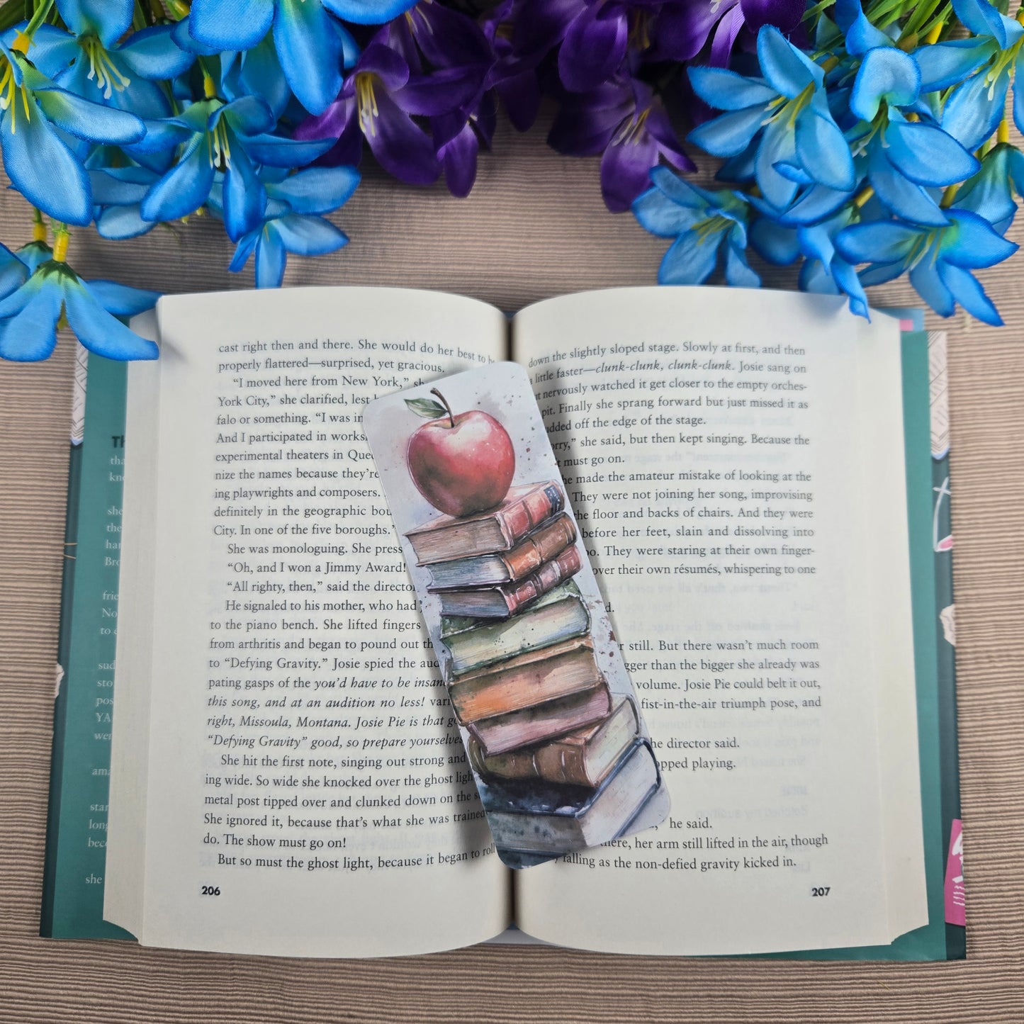 Apples and Books Bookmark