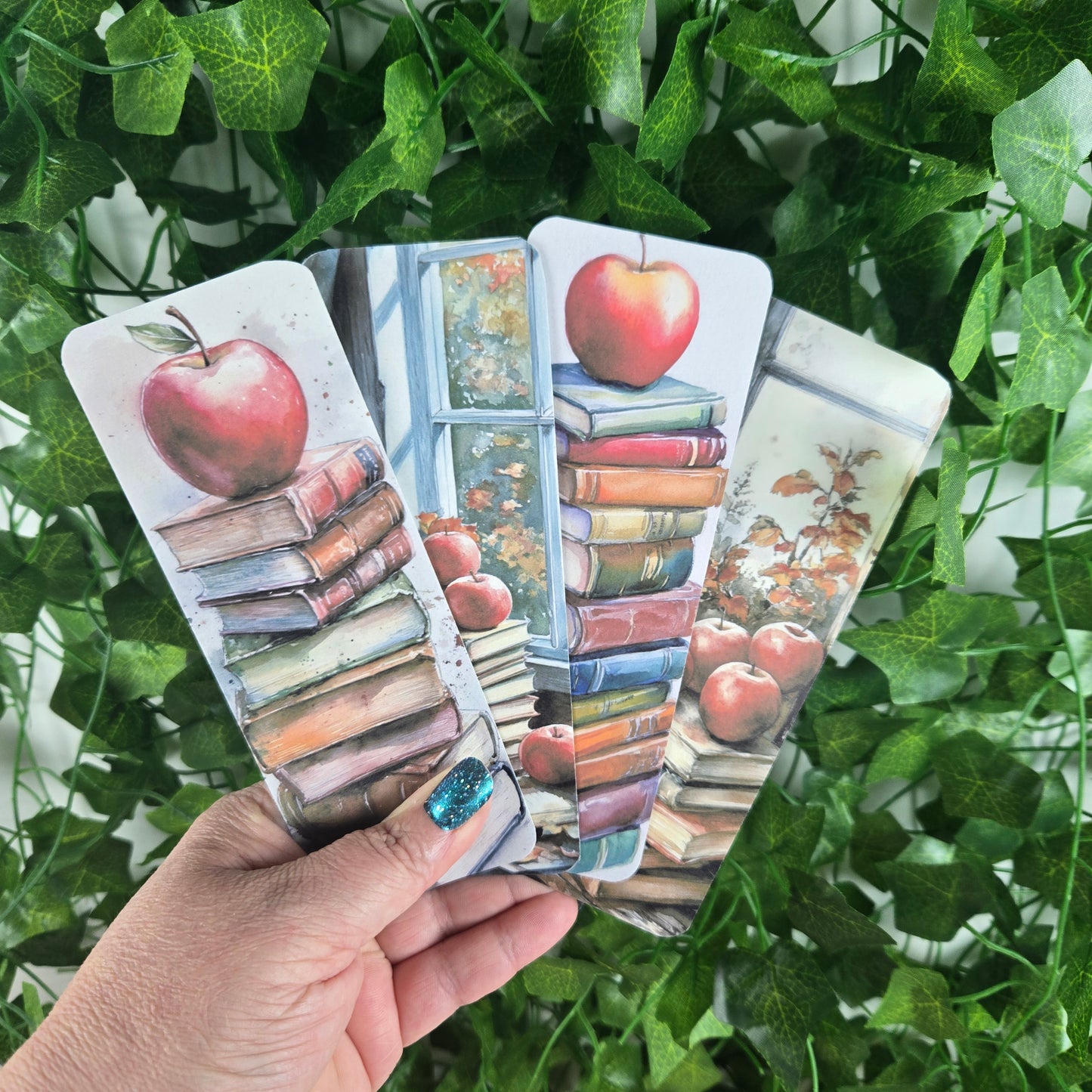 Apples and Books Bookmark