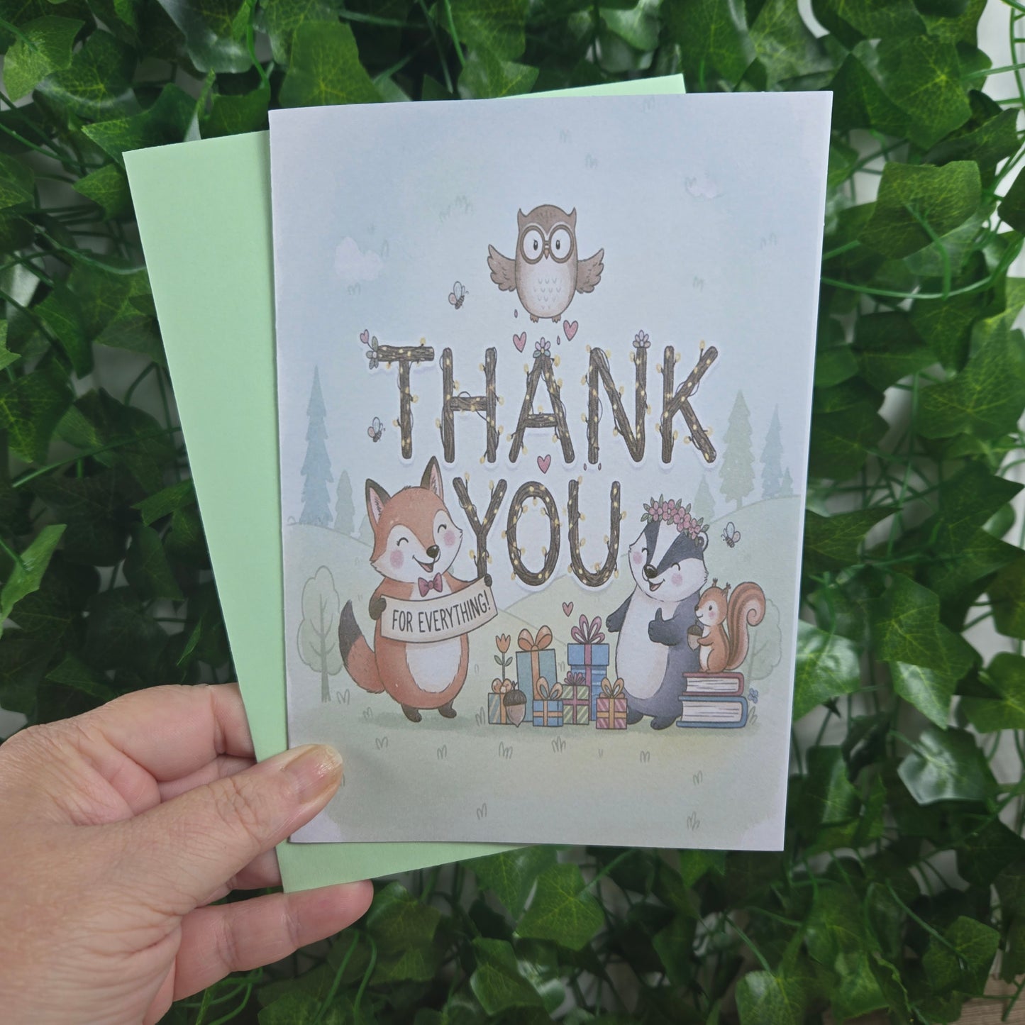Forest Critters Thank You Card