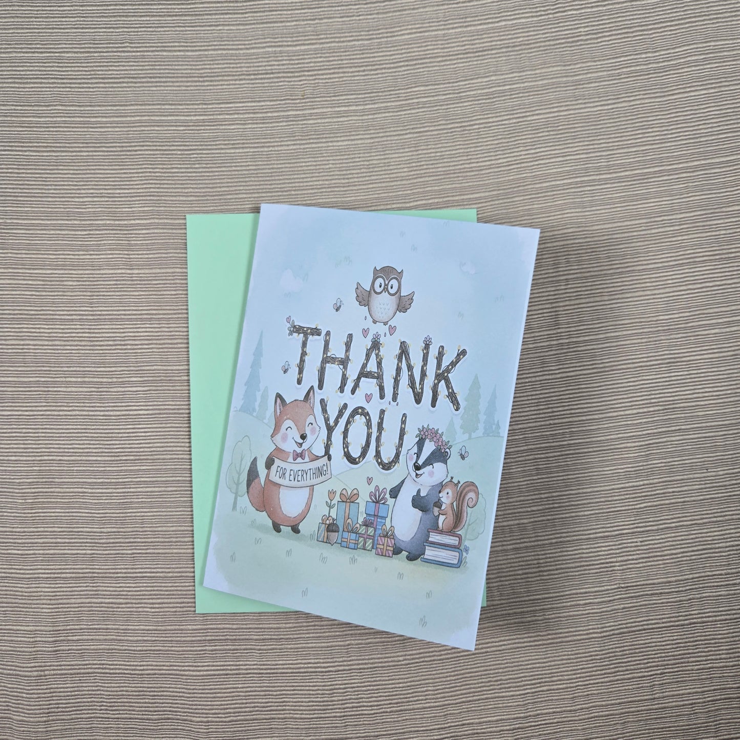 Forest Critters Thank You Card