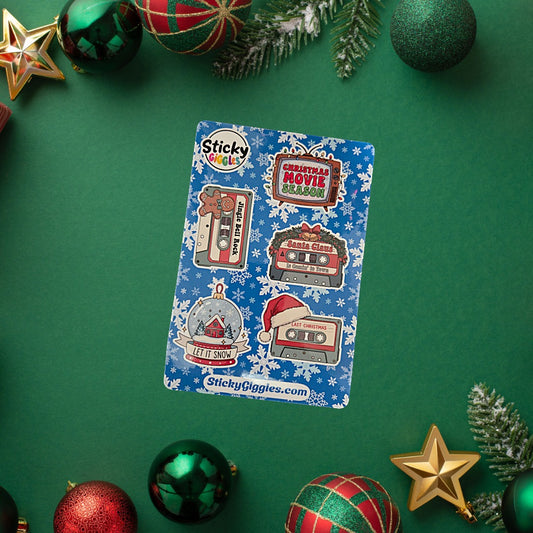 Classic Retro Christmas Sticker Sheet