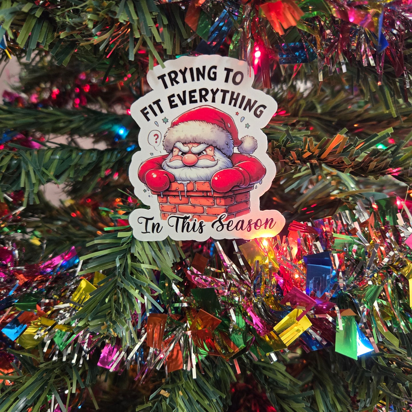 Adult Humor Santa Christmas Stickers