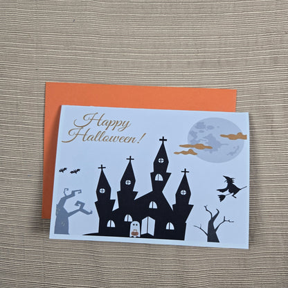 Haunted House Halloween Card