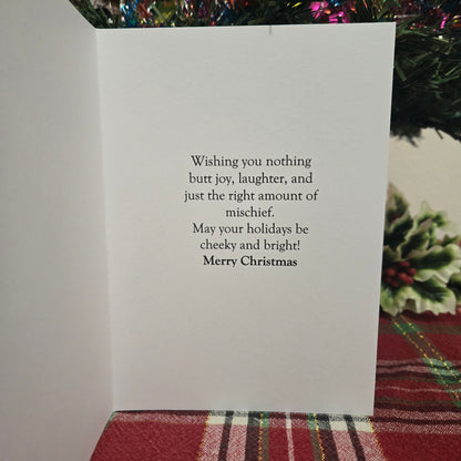 We Wish You Nothing Butt Christmas Card