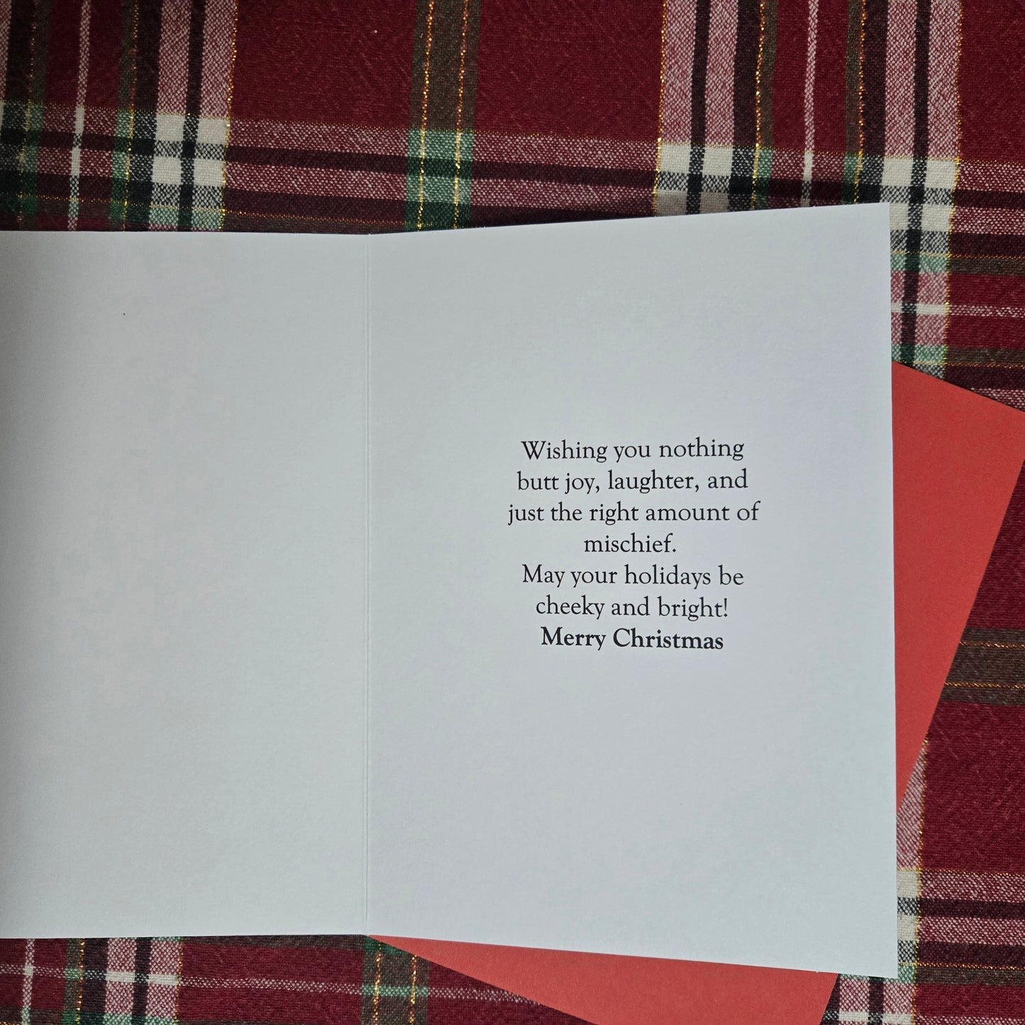 We Wish You Nothing Butt Christmas Card