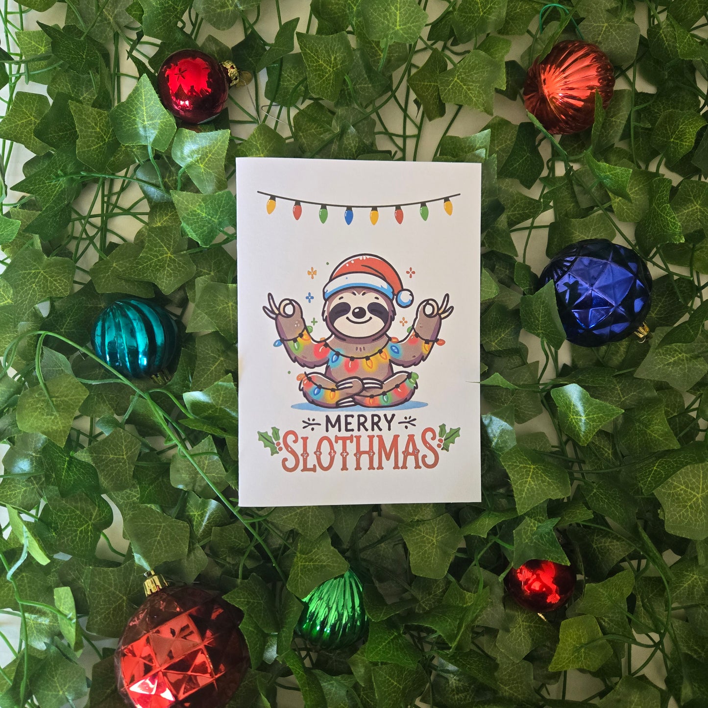 Merry Slothmas Christmas Card