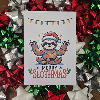 Merry Slothmas Christmas Card