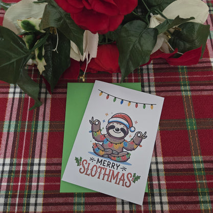 Merry Slothmas Christmas Card