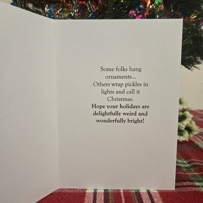 Reindeer Pickle Christmas Card