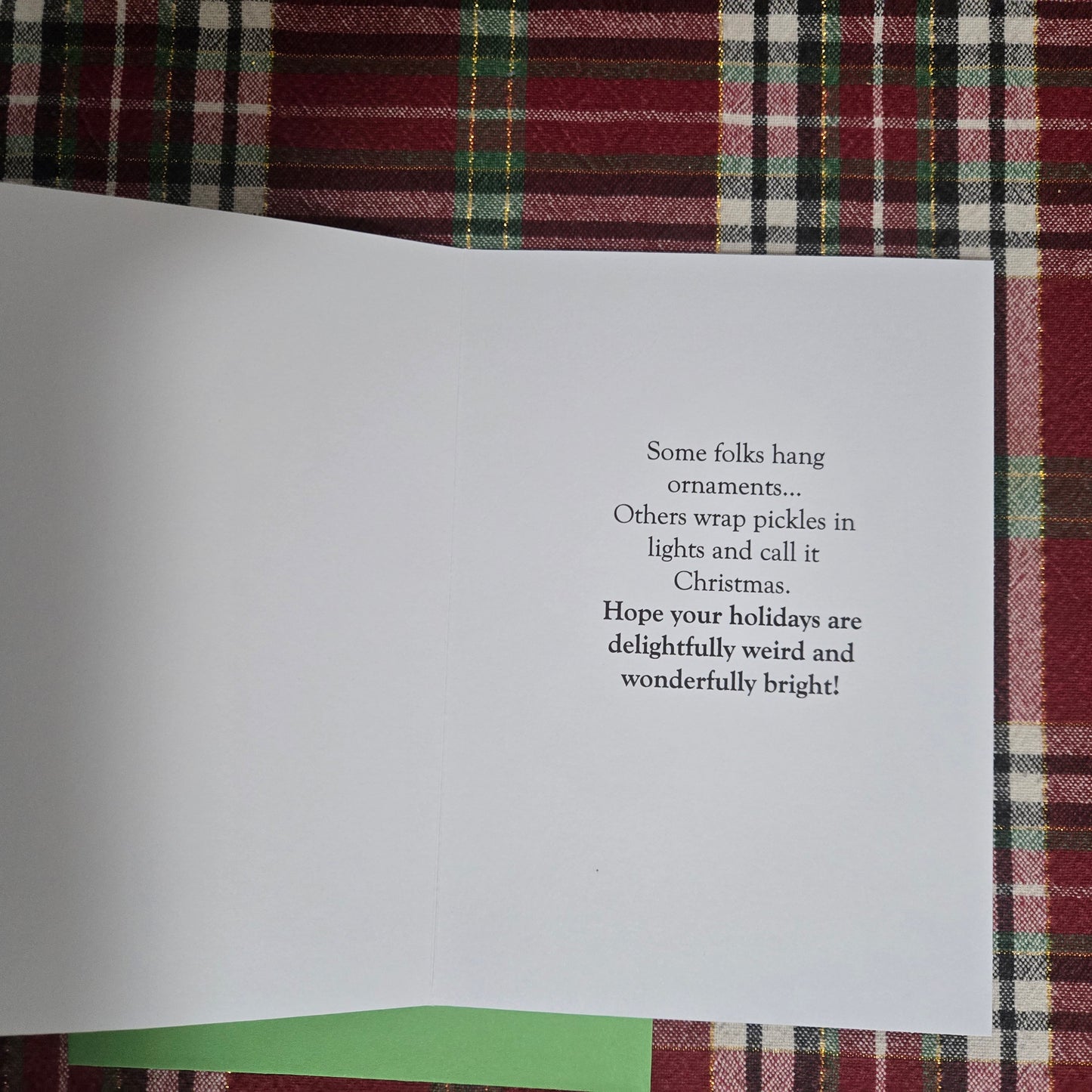 Reindeer Pickle Christmas Card