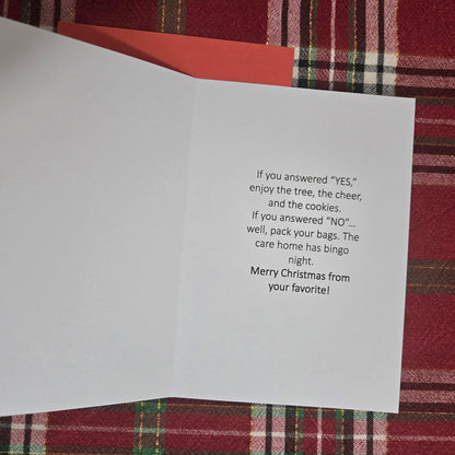 Am I Your Favorite Child Christmas Card