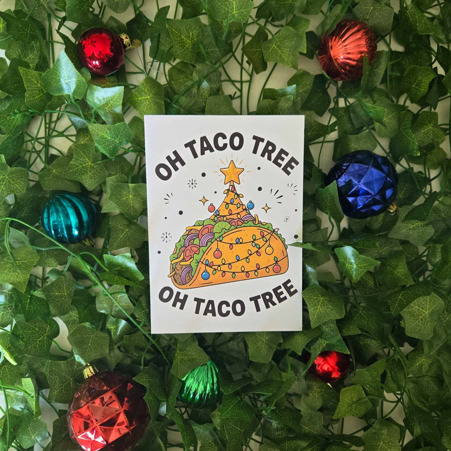 Oh Taco Tree Christmas Card