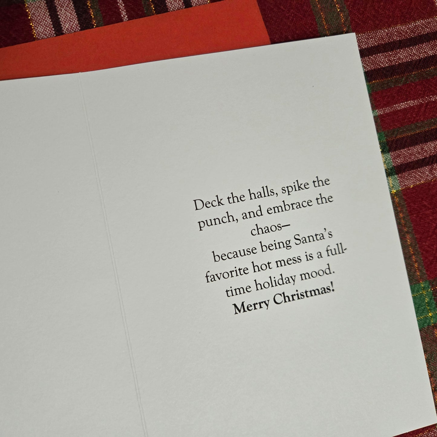 Santa's Favorite Hot Mess Christmas Card