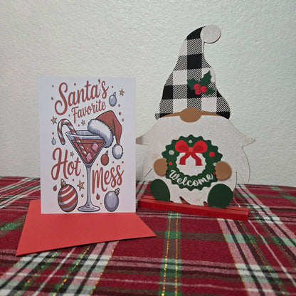 Santa's Favorite Hot Mess Christmas Card