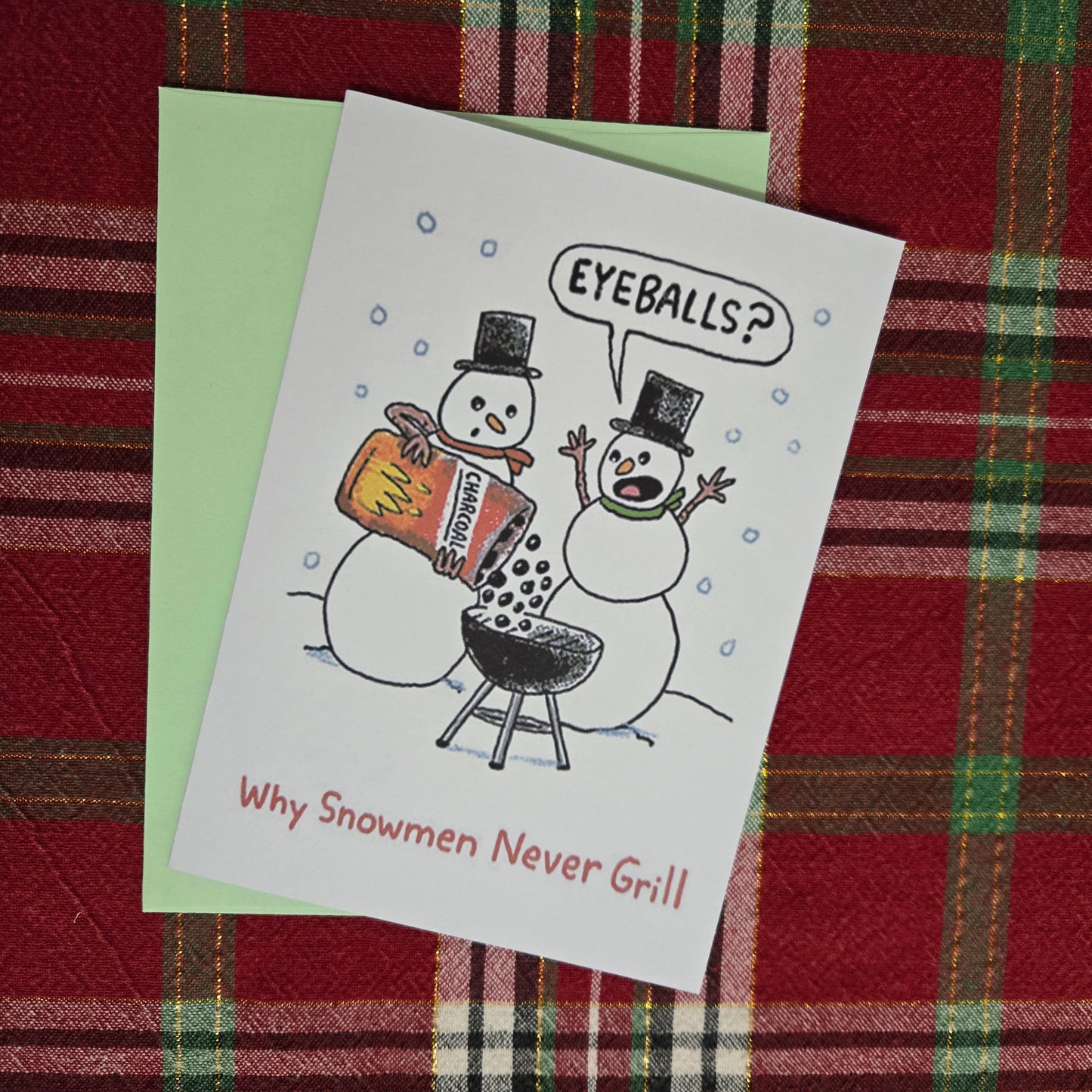 BBQ Snowmen Christmas Card