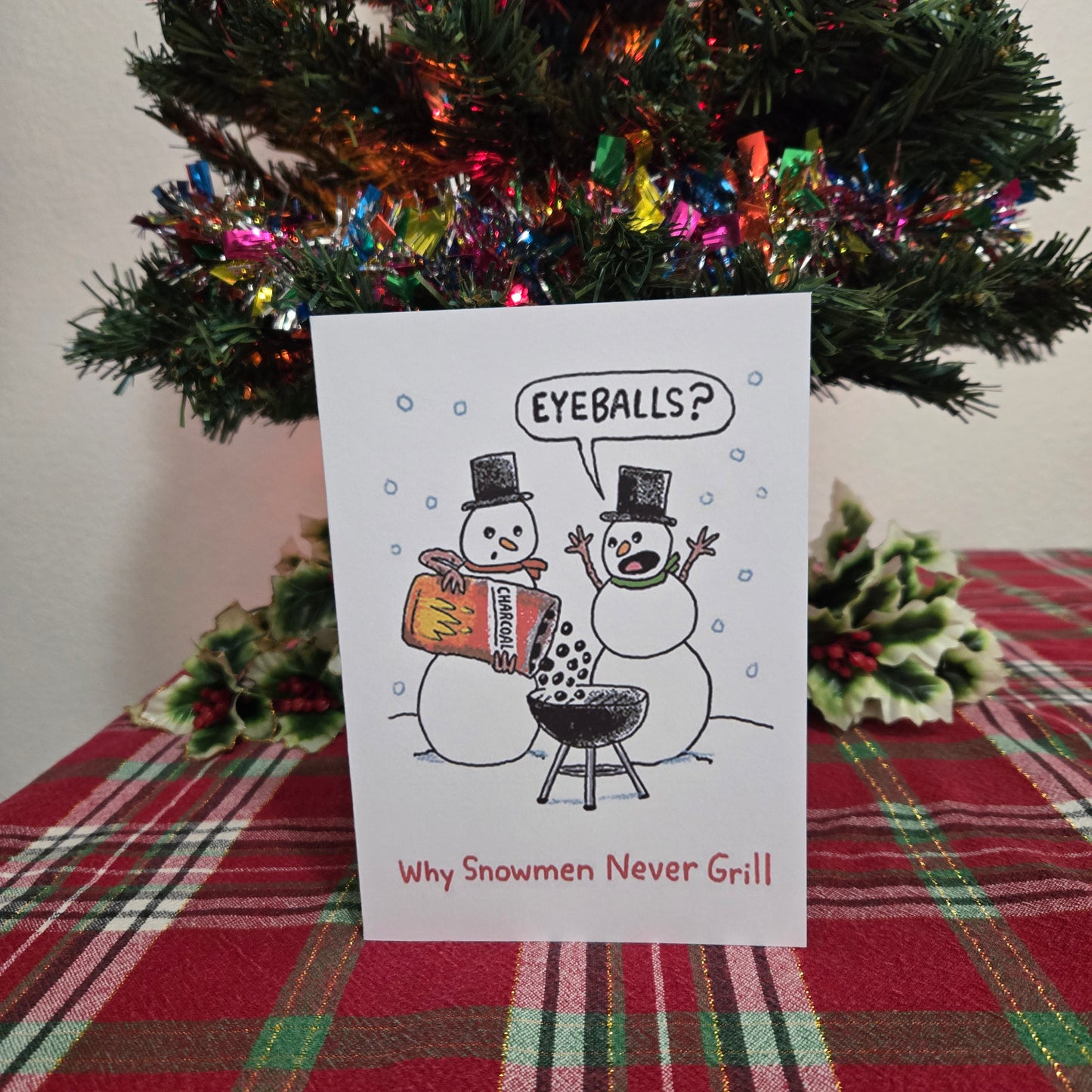 BBQ Snowmen Christmas Card