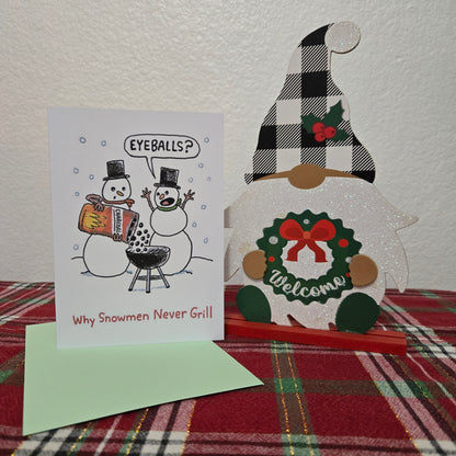 BBQ Snowmen Christmas Card