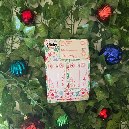 Festive Christmas Gift Tag Sticker Sheets