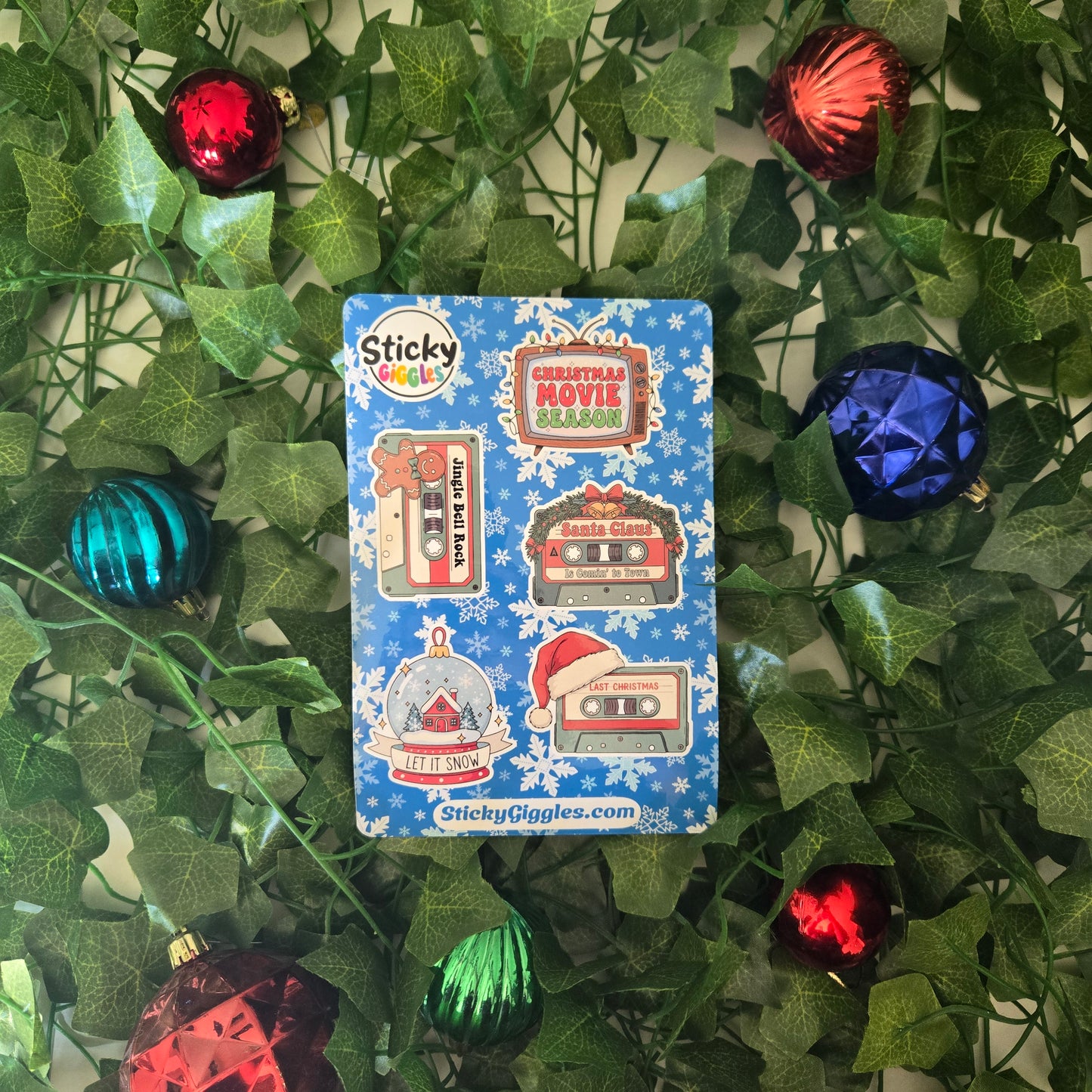Classic Retro Christmas Sticker Sheet