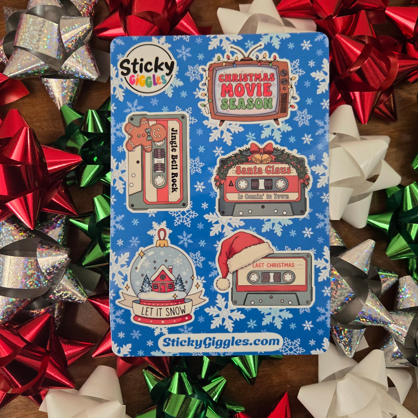 Classic Retro Christmas Sticker Sheet