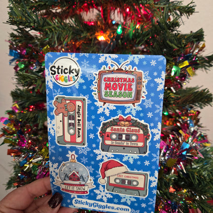 Classic Retro Christmas Sticker Sheet