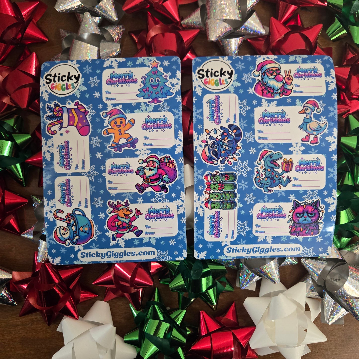 Christmas Gift Tag Sticker Sheets