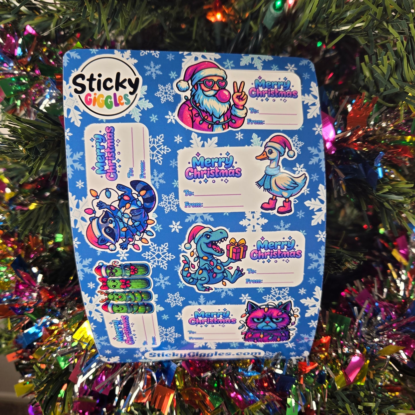 Christmas Gift Tag Sticker Sheets