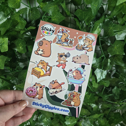 Capybara Sticker Sheet