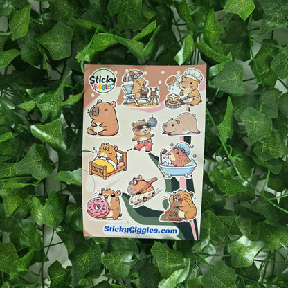 Capybara Sticker Sheet