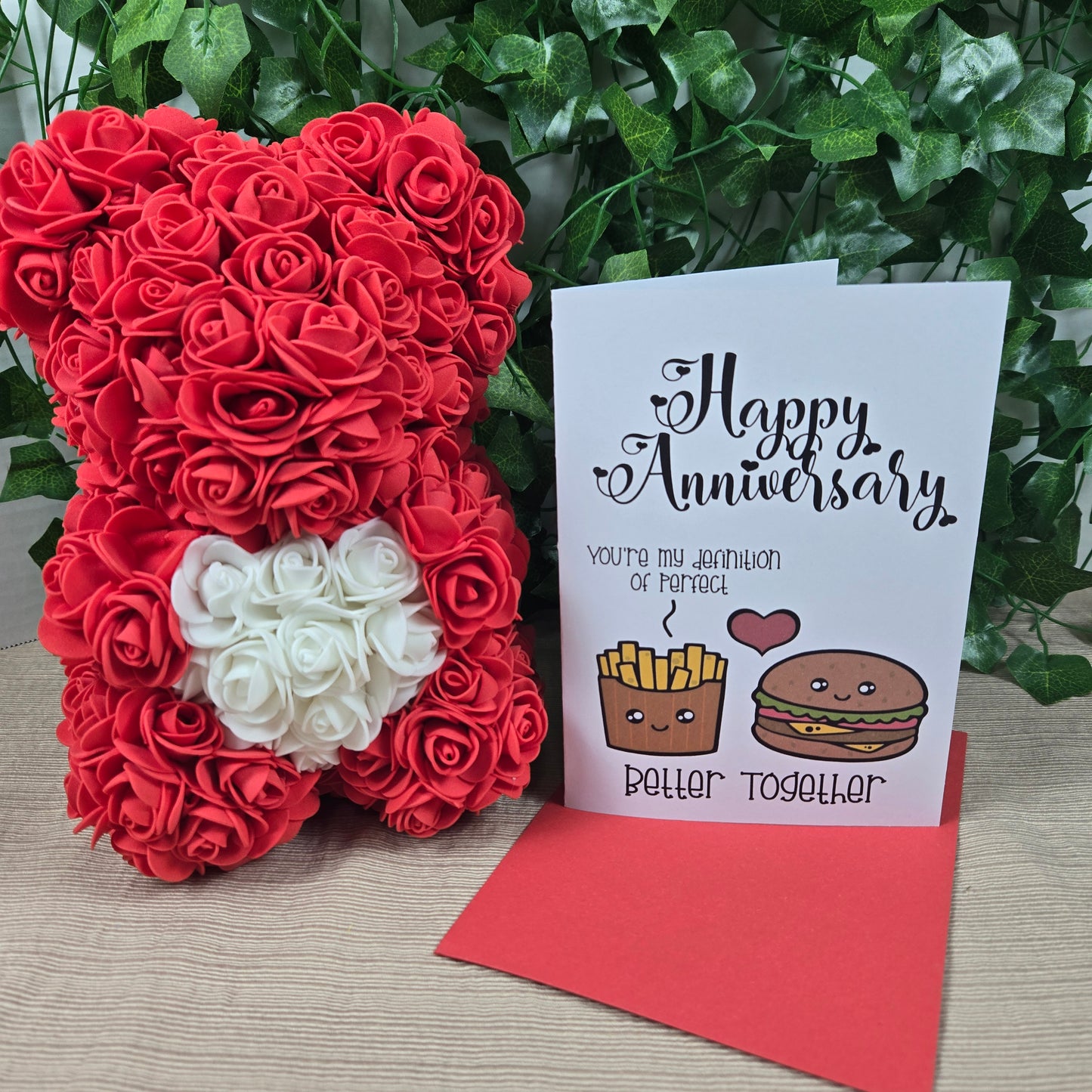 Burger and Fries Anniversary Card