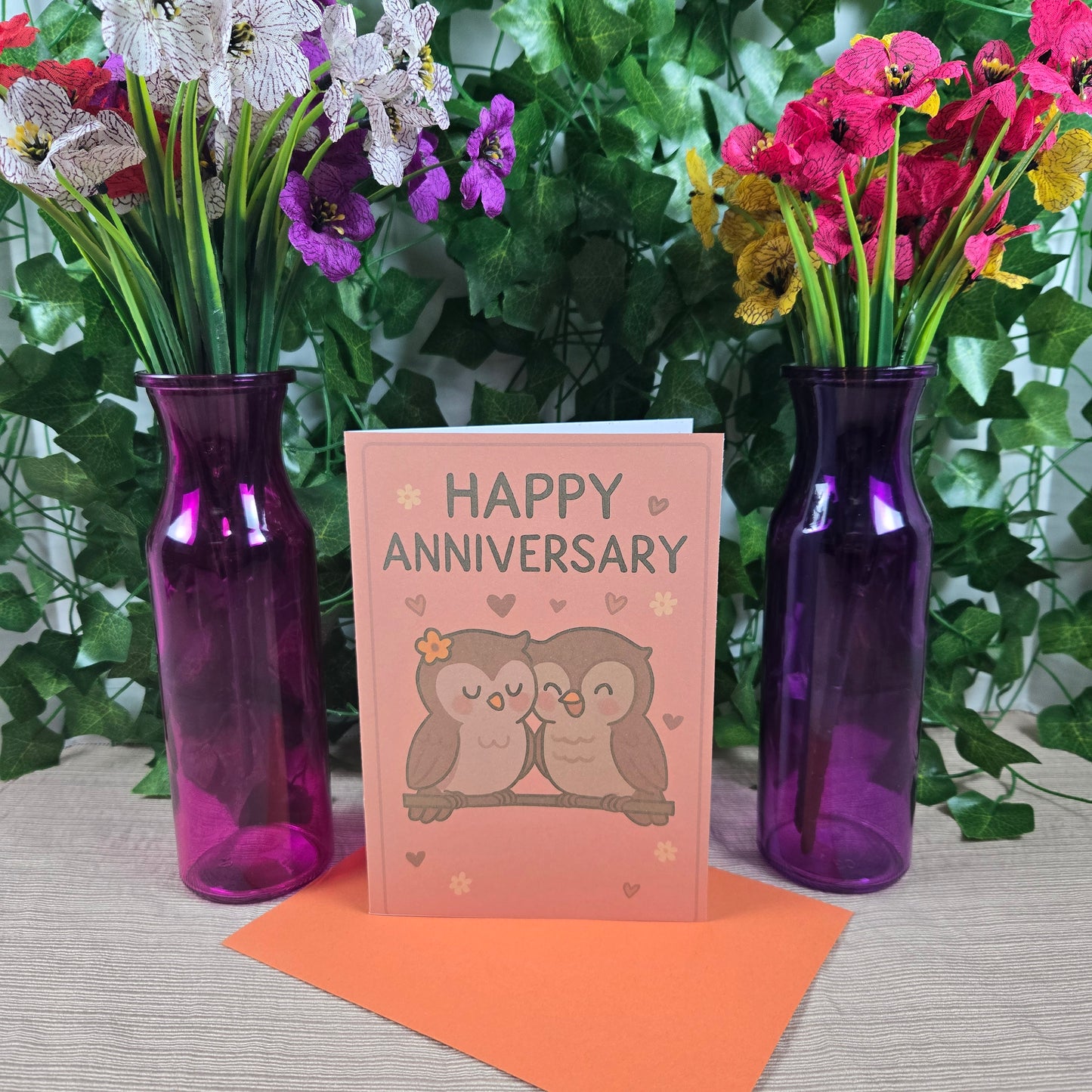 Cute Owl Couple Anniversary Card
