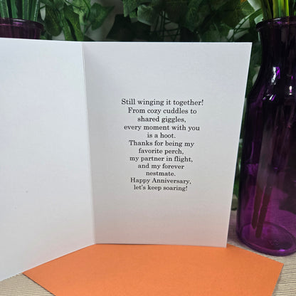 Cute Owl Couple Anniversary Card