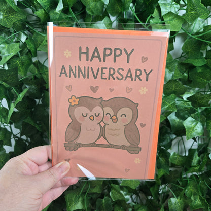 Cute Owl Couple Anniversary Card