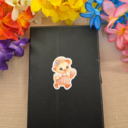 Baby Farm Animals Eating Ice Cream Sticker