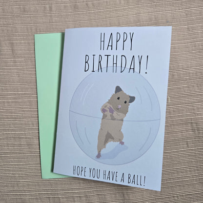 Funny Hamster Birthday Card