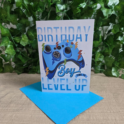 Level Up Birthday Boy Card