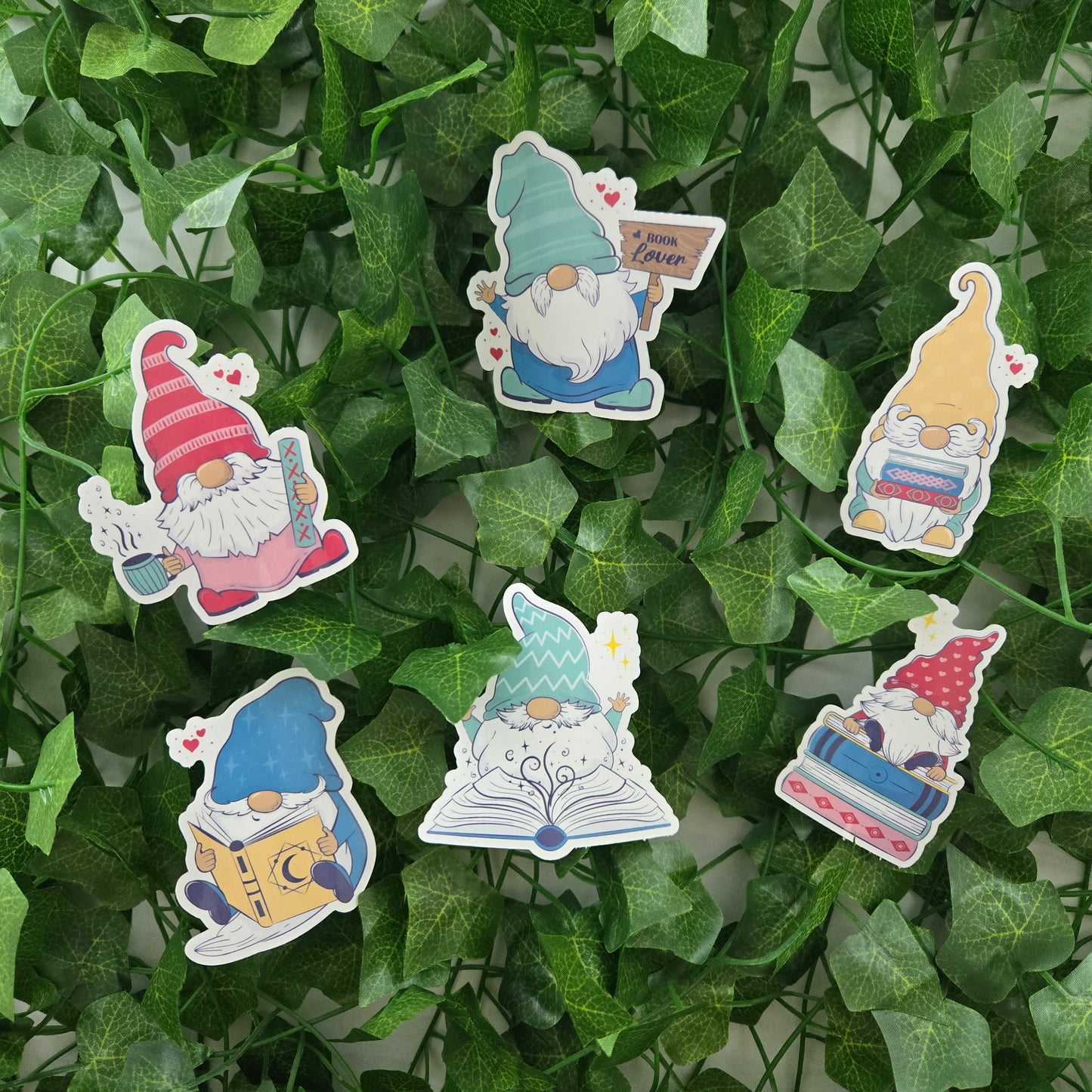 Gnome Book Lover Stickers